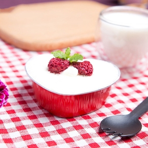 RE3G gdmei ถาดอบขนมสีรูปหัวใจแบบใช้แล้วทิ้งถาดอลูมิเนียมฟอยล์พร้อมฝาปิด - Product Image 4