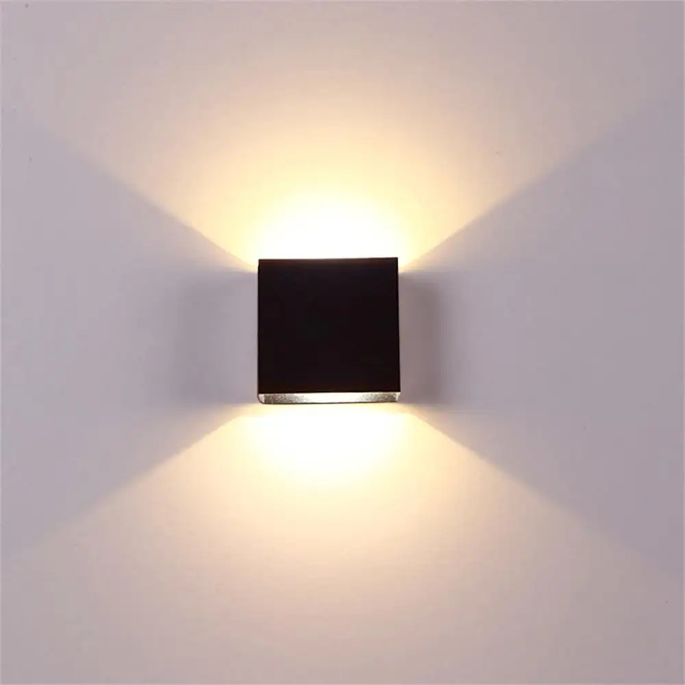 7W Wall Lamp Up and Down Aluminum Decorate Square LED Indoor Wall Light