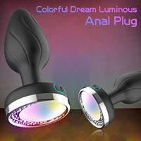 Großhandel 10-Modus LED-Lichter Analplug Vibrator Masturbatoren Fernbedienung Butt Plug Sexspielzeug für Frauen und Männer