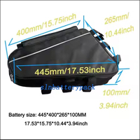 Haute puissance 72V 5000W 3KW E-Bike Triangle batterie 24Ah capacité nominale 60A BMS 1000W Compatible 48V 52V 60V sacs Style de porte-bagages arrière