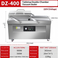 Scelleuse sous vide automatique à double chambre DZ-400 pour emballage de sacs en plastique et conservation alimentaire