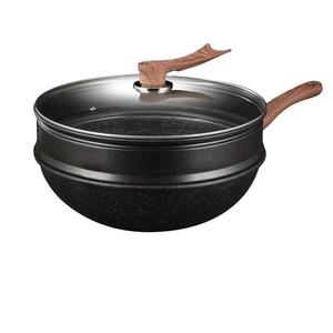 Estufa de cocina de gas de Venta caliente de fábrica <span class=keywords><strong>Wok</strong></span> de acero al carbono antiadherente azul a la parrilla con el <span class=keywords><strong>precio</strong></span> competitivo - Product Image 1
