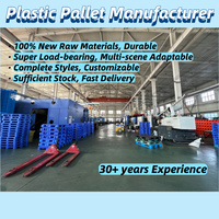 Palettes en plastique de grande taille de couleur personnalisée, palettes de liquidation en plastique, palettes résistantes aux intempéries et à l'humidité pour le stockage