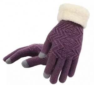 Gants magiques d'hiver, écran tactile, femmes, hommes, mitaines chaudes en tricot extensible, laine, non doublées, jacquard acrylique, gants tactiles - Product Image 3