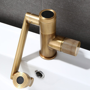 Robinet de lavabo en laiton à poignée unique de style européen, robinet de comptoir contemporain pour lavabos de salle de bain, robinets mélangeurs, robinets <span class=keywords><strong>WC</strong></span> - Product Image 6