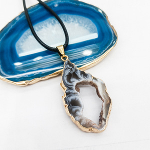 Colgantes de cristal de <span class=keywords><strong>geoda</strong></span> de ágata natural para mujer, joyería - Product Image 3