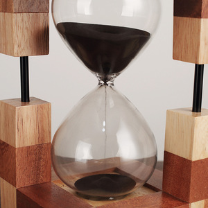 Wooden <b>Hourglass</b> Timer 30 Minute Modern Desk Ornament Birthday Gift - Product Image 3