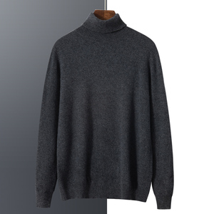 Suéter de <span class=keywords><strong>Cuello</strong></span> Semialto Personalizado para <span class=keywords><strong>Hombre</strong></span>, 100% Cachemira, Color Sólido, con Camiseta Interior de Punto, <span class=keywords><strong>Jersey</strong></span> de Invierno - Product Image 5
