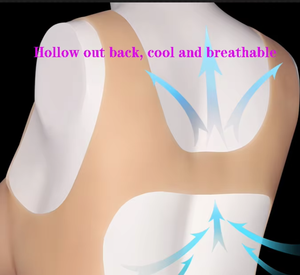 逼真的男性硅胶紧身衣，带有乳房形状和手臂变性假阳具 - Product Image 6