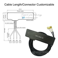 Antenne combinée 3-en-1 à profil bas, étanche, à fixation par vis, pour extérieur, GPS, Wifi, 4G LTE, antenne de toit pour véhicule