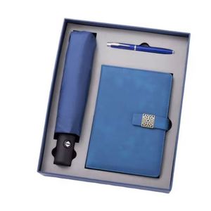 Juego de Regalo Corporativo de Lujo 2026: Cuaderno, Sombrilla con Protección Solar y Memoria USB con Logotipo Personalizado, el Más Vendido por los Fabricantes - Product Image 1