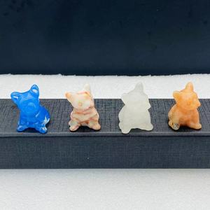 Cristallo curativo ametista naturale Mini animale <span class=keywords><strong>Bulldog</strong></span> <span class=keywords><strong>francese</strong></span> intaglio per la decorazione domestica - Product Image 3