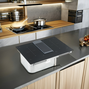 2025 ohigitecki thương hiệu phạm vi mui xe được xây dựng trong 4 Burner cảm ứng nồi Felix khu vực ống xả mui xe tích hợp downdraft nồi mui xe - Product Image 3