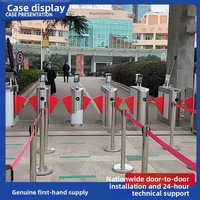 [Installation incluse] Barrière de contrôle d'accès scolaire à reconnaissance faciale pour campus, en acier inoxydable 304, système intelligent à poussoir pour cartes et QR codes