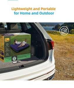 Colchón Inflable Moderno con Bomba, Cama de Aire para Acampar al Aire Libre con Diseño de Flocado Grueso, Colchón de Aire para 1-2 Personas para el Hogar - Product Image 4