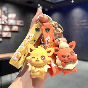 Llavero de Eevee <span class=keywords><strong>y</strong></span> sus <span class=keywords><strong>amigos</strong></span>, 6 estilos, colgante de PVC Kawaii para bolso de <span class=keywords><strong>anime</strong></span> Pocket Monster, para niños - Product Image 3