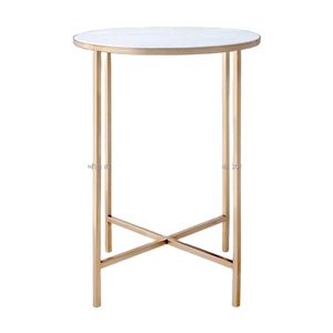 <b>Round</b> Shape Marble Coffee <b>Table</b> Creative <b>Round</b> Storage Nordic Marble Texture <b>Side</b> <b>Table</b> Home Hotel Metal Furniture Metal <b>Table</b> - Product Image 1