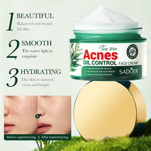 SADOER Tea Tree <span class=keywords><strong>Anti</strong></span>-Pimple and Oil-Control Facial Cleanser Cream and Gel Set Whitening and Skin Rejuvenation - Product Image 5