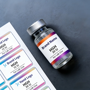 Etichette per Fiale di Peptidi a Doppio Strato, Resistenti all'Olio, Adesivi Personalizzati per Bottiglie Farmaceutiche - Product Image 4