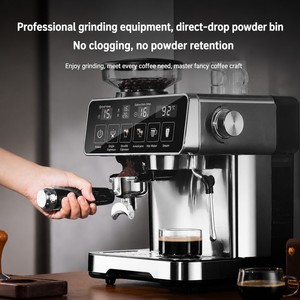 Espresso <b>Machine</b> 1150W Stainless Steel Semi-Automatic 20 Bars Pressure with Color <b>Touch</b> <b>Screen</b> 11-Cup Capacity for Home Use - Product Image 5