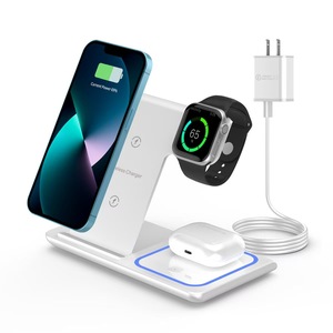 <span class=keywords><strong>Chargeur</strong></span> <span class=keywords><strong>sans</strong></span> <span class=keywords><strong>fil</strong></span> pliable 3-en-1 X455 15W multifonction pour iPhones, montres et écouteurs avec charge rapide <span class=keywords><strong>sans</strong></span> <span class=keywords><strong>fil</strong></span> - Product Image 1