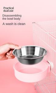 <span class=keywords><strong>Bowl</strong></span> para Animais de Estimação em Aço Inoxidável Anti-Impacto com Alimentação Automática, Design de Gaiola Suspensa, Fácil de Limpar, Atacado - Product Image 2