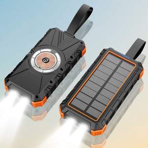 Banco de Energía Solar Portátil de Ultra Gran Capacidad de 20000 mAh, Transparente, Magnético, Inalámbrico, con Doble Luz de Camping, <span class=keywords><strong>Precio</strong></span> de Fábrica - Product Image 2