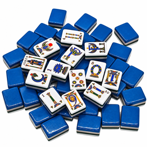 Tuiles de Mahjong Personnalisées Esthétiques 160 Pièces, Design Tendance 4 Couches, Ensemble de Tuiles de Mahjong Américain Vintage pour les Vacances - Product Image 3