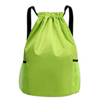 Sac à dos de sport imperméable en polyester de haute qualité, réutilisable, avec cordon de serrage et poches, idéal pour la gym et les activités de plein air