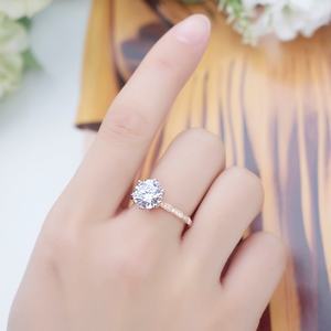 แหวนเงินแท้ 925 ชุบทองคำขาว ดีไซน์เรียบหรู รุ่น MS-598 สำหรับผู้หญิง - Product Image 6