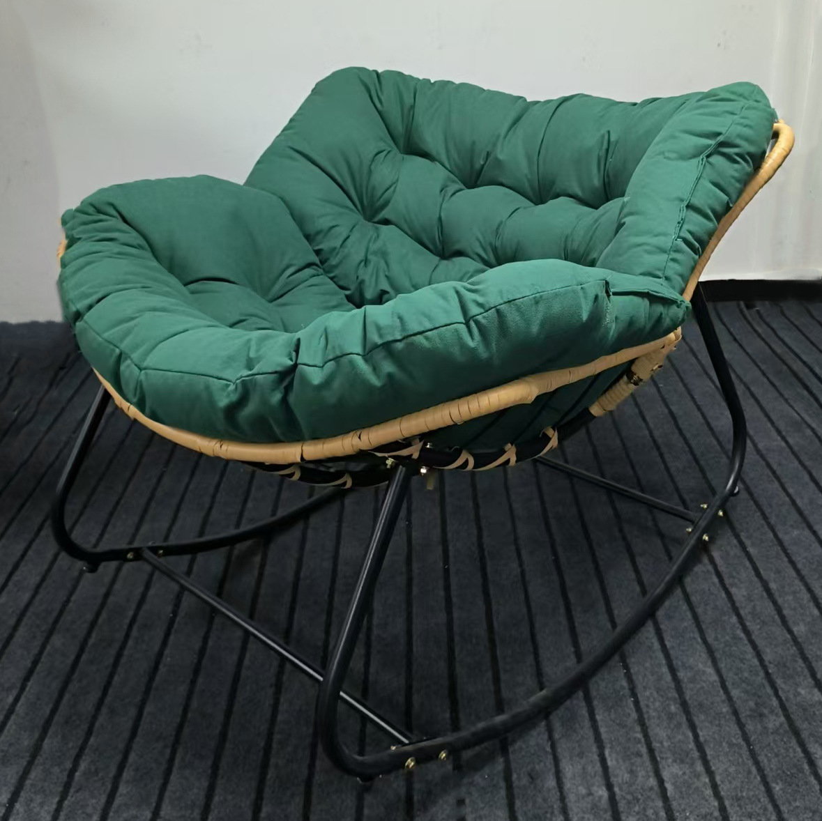 Single Bird's Nest Design Metal Wood Rocking Chair Home or Hotel ...
