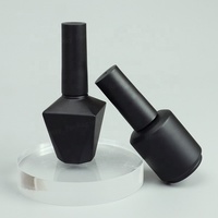 Botol Kutek Gel UV Kaca Custom dengan Tutup & Kuas 7ml/10ml/12ml/16ml/15ml Desain Persegi Pipih Wadah Kutek Kosong