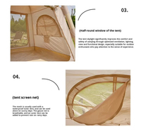 Tente de camping familiale gonflable avec fenêtre en maille respirante et ventilée pour les pique-niques en parc et l'utilisation dans la cour
