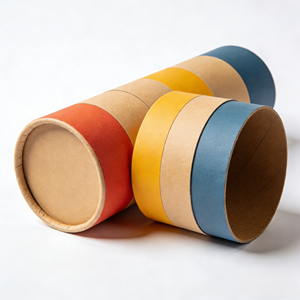 Caja de cartón cilíndrica para regalo de café y té orgánico, con logo personalizado, compostable, caja redonda de papel para envasado de alimentos naturales - Product Image 6