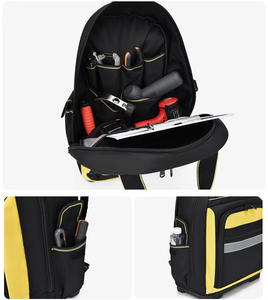 Sac à outils électroniques multifonctionnel Oxford à double bandoulière avec fermeture éclair pour l'entretien des ascenseurs, étuis à usage spécial - Product Image 6