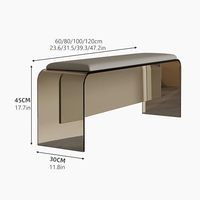 Banc moderne en acrylique transparent en forme de U, de haute qualité, directement de l'usine, pour la décoration de la maison, tabouret transparent, style minimaliste, salon, couloir