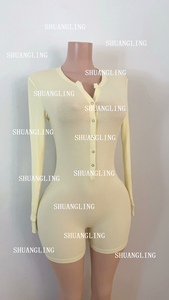 2026 Striped Design <strong>Romper</strong> Summer <strong>Shorts</strong> Sets Women Polo Collar 5 Point Bell Sleeve <strong>Shorts</strong> Striped One-Piece Outfit Custom Logo - Product Image 2
