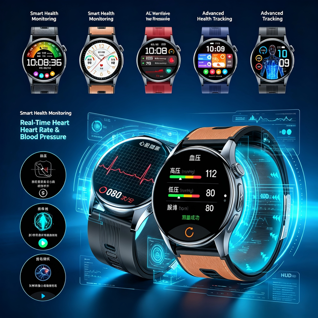 2026 Air Pump Pressurized BP ECG Health Management Magnetic Charging Luxury Health Gift Wearable Device