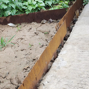 Bordure de jardin en acier corten rustique - Résistant aux intempéries, imperméable, facile à installer, personnalisable, intérieur/extérieur - Product Image 2