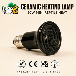 Lampada Riscaldante in Ceramica LuckyHerp 50W Ecologica Mini per Uso Interno per Riscaldamento di Tartarughe, Lucertole e Ricci - Product Image 1