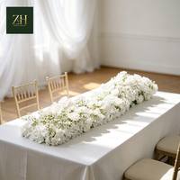 Bestseller Weißer Blumenläufer für Garten-Hochzeiten, Hotel-Rasenpartys und Blumendekoration