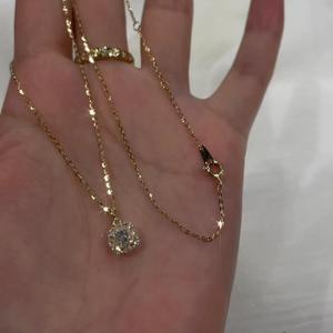 Collier pendentif de luxe en argent pur 925 avec branches dorées, feuilles de jade, épis de blé, anneau haut de gamme - Product Image 2