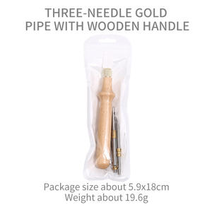 Kit d'aiguille de poinçon Kit de démarrage d'aiguille de poinçon avec cerceau de broderie Poinçon d'aiguille en bois réglable pour la couture de broderie <span class=keywords><strong>débutant</strong></span> - Product Image 6