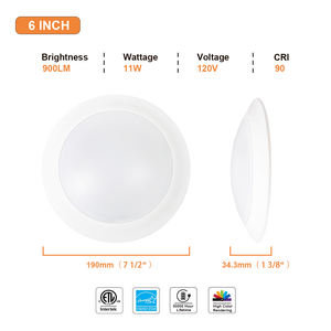 Luzes de Teto <span class=keywords><strong>LED</strong></span> Dimmable de 6 Polegadas ETL, Design de Acabamento Liso em Alumínio, Luz de Disco Ultra <span class=keywords><strong>LED</strong></span> - Product Image 3