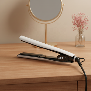Plancha <span class=keywords><strong>de</strong></span> Pelo Profesional Portátil OEM con Tecnología <span class=keywords><strong>de</strong></span> Iones Negativos, Plancha <span class=keywords><strong>de</strong></span> Cerámica Eléctrica para Alisar y Rizar el Cabello para Salón - Product Image 1