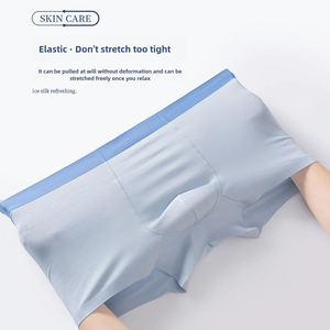 <strong>Men's</strong> Trendy Mid-Rise Boxer <strong>Briefs</strong> Pure Cotton Seamless Underwear with Antibacterial Breathable Fabric Personalized Style - Product Image 4