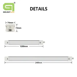 Stok tersedia gudang AS lampu ketat Vapor Linear LED 8 kaki 4 kaki