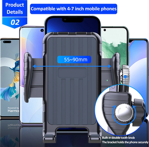 Anti secousse 360 degrés supports de téléphone antichoc moto vélo universel Flexible vélo support de téléphone portable pour Golf Buggy - Product Image 2