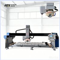 Sierra de puente CNC de 4+1 ejes con motor principal de 25KW para corte de granito, mármol y cuarzo, con monitorización remota y capacidad de corte de 120mm de espesor para cocina