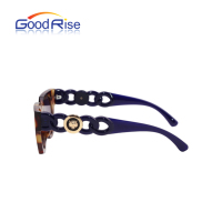 Lunettes de soleil personnalisées de haute qualité Oeil de chat Uv400 Lunettes de soleil Hip Hop à monture épaisse Lunettes de soleil de marque de grande taille pour dames